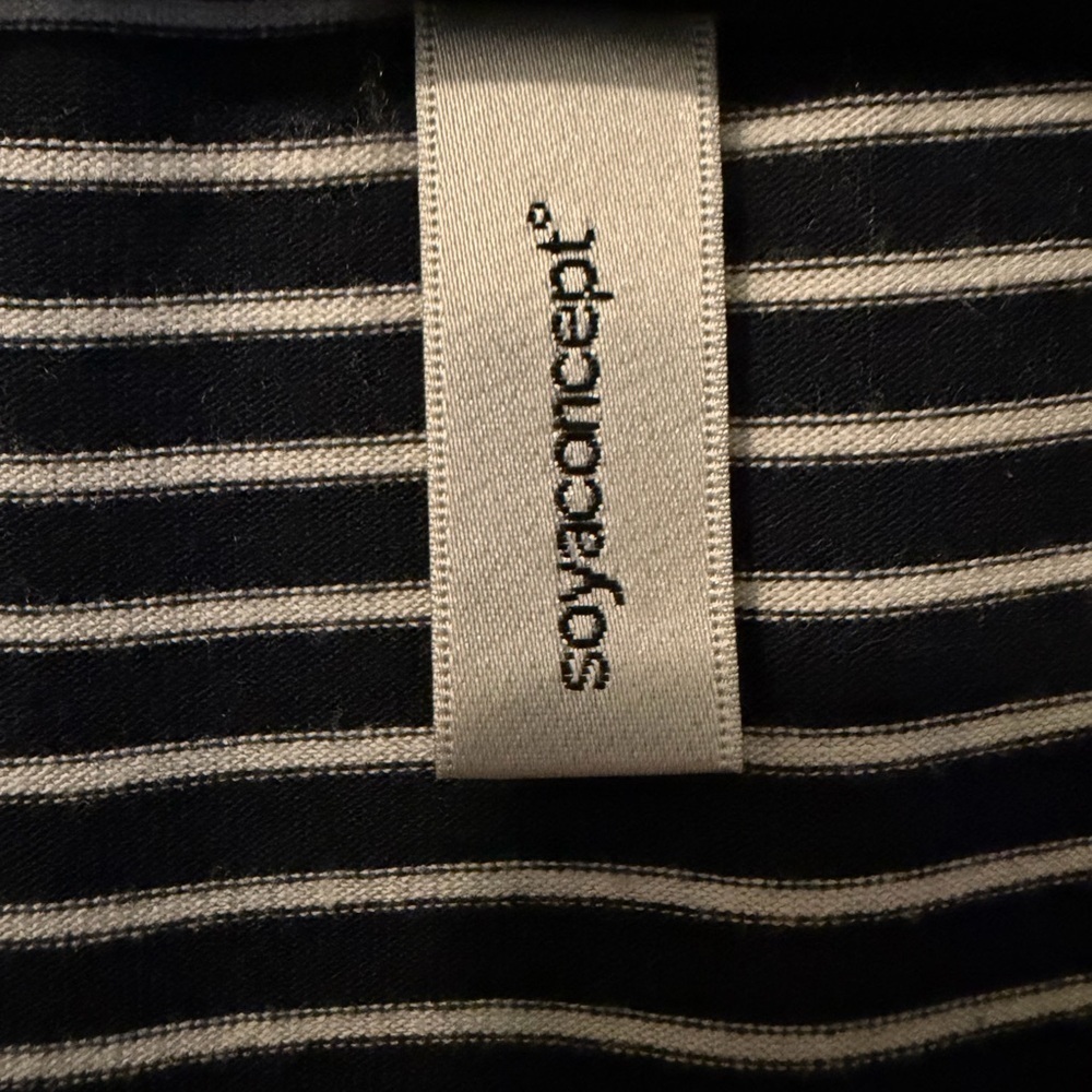 Soyaconcept Navy and White Striped Dress - Picture 4 of 4